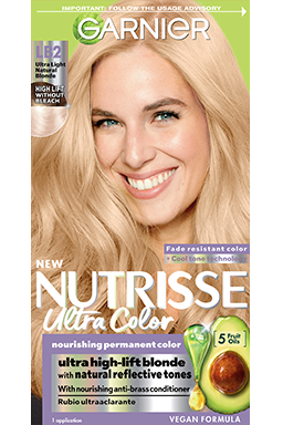 Front of pack of Nutrisse Ultra Color LB2 – Ultra Light Blonde